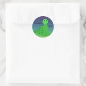 Dinosaurussen Rocken Ronde Sticker (Tas)