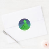 Dinosaurussen Rocken Ronde Sticker (Envelop)
