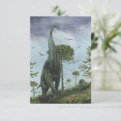  dinosaurussen, Sauroposeidon met vogels die vlieg (Staand voorkant)