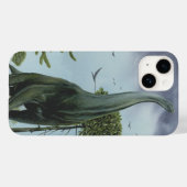  dinosaurussen, Sauroposeidon met vogels die vlieg Case-Mate iPhone Case (Achterkant (horizontaal))
