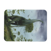  dinosaurussen, Sauroposeidon met vogels die vlieg Magneet (Horizontaal)