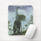  dinosaurussen, Sauroposeidon met vogels die vlieg Muismat (Met muis)