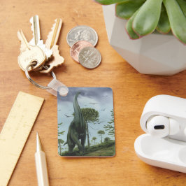  dinosaurussen, Sauroposeidon met vogels die vlieg Sleutelhanger