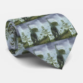  dinosaurussen, Sauroposeidon met vogels die vlieg Stropdas (Opgerold)