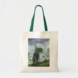  dinosaurussen, Sauroposeidon met vogels die vlieg Tote Bag