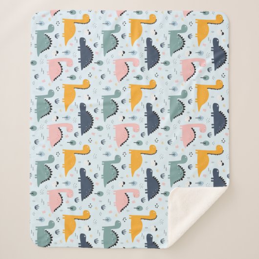 Dinosaurussen. Sherpa Blanket Deken (Voorkant)