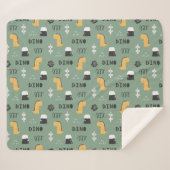 Dinosaurussen. Sherpa Blanket Deken (Voorkant (horizontaal))