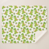 Dinosaurussen. Sherpa Blanket Sherpa Deken (Voorkant (horizontaal))