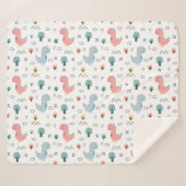 Dinosaurussen. Sherpa Blanket Sherpa Deken (Voorkant (horizontaal))