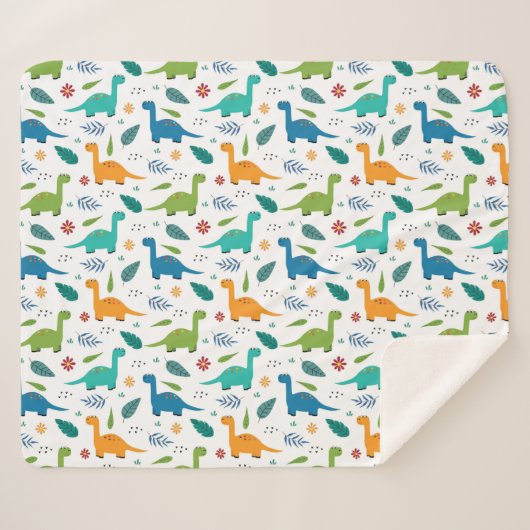 Dinosaurussen. Sherpa Deken (Voorkant (horizontaal))