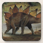 dinosaurussen, Stegosaurus, staart met pieken Bier Onderzetter (Voorkant)