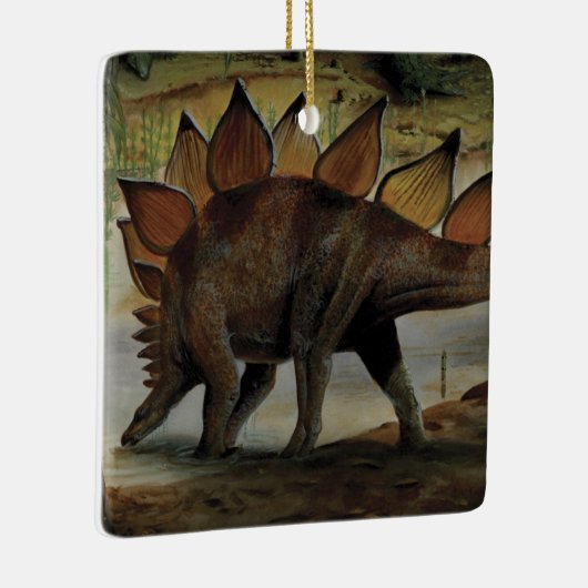 dinosaurussen, Stegosaurus, staart met pieken Keramisch Ornament (Rechts)