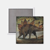 dinosaurussen, Stegosaurus, staart met pieken Magneet (Voorkant / Achterkant)