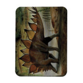  dinosaurussen, Stegosaurus, staart met pieken Magneet (Verticaal)