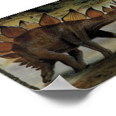  dinosaurussen, Stegosaurus, staart met pieken Poster (Hoek)