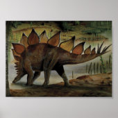  dinosaurussen, Stegosaurus, staart met pieken Poster (Voorkant)