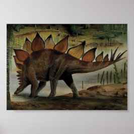  dinosaurussen, Stegosaurus, staart met pieken Poster
