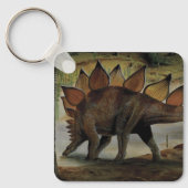 dinosaurussen, Stegosaurus, staart met pieken Sleutelhanger (Voorkant)