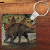  dinosaurussen, Stegosaurus, staart met pieken Sleutelhanger (Achterkant)