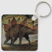 dinosaurussen, Stegosaurus, staart met pieken Sleutelhanger (Achterkant)