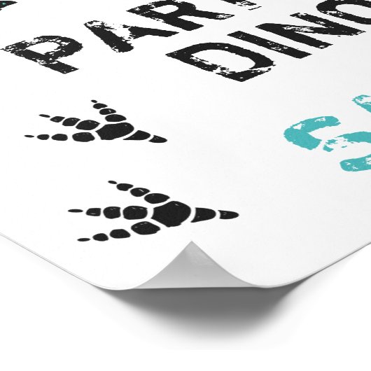 Dinosaurussen Stomp Chomp Roar Birthday Party, elk Poster (Hoek)