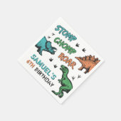 Dinosaurussen Stomp Chomp Roar Birthday Party, elk Servet (Hoek)