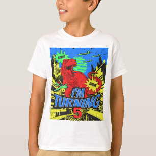 Dinosaurussen stripboek jongen verjaardag t-shirt