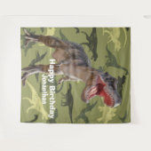 Dinosaurussen T Rex patroon Jurassic achtergrond Wandkleed (Voorkant (horizontaal))