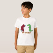 Dinosaurussen T-Rex Tea Party Grappig ontwerp Dino T-shirt (Voorkant volledig)