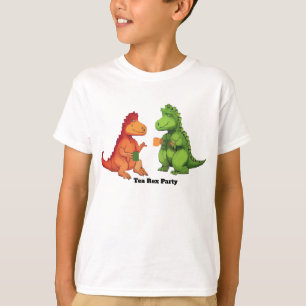 Dinosaurussen T-Rex Tea Rex Party Grappig Wordplay T-shirt
