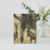 dinosaurussen, Torvosaurus en Brachiosaurus Briefkaart (Staand voorkant)