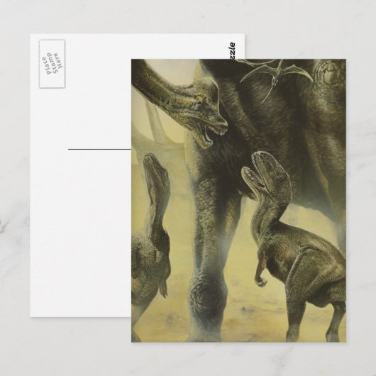 dinosaurussen, Torvosaurus en Brachiosaurus Briefkaart (Voorkant / Achterkant)