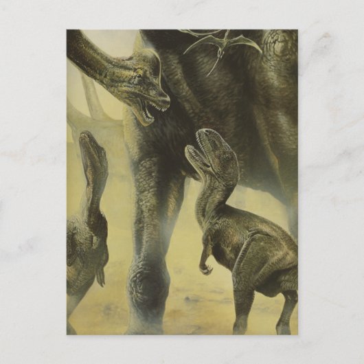 dinosaurussen, Torvosaurus en Brachiosaurus Briefkaart (Voorkant)