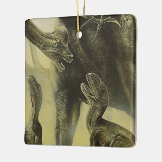  dinosaurussen, Torvosaurus en Brachiosaurus Keramisch Ornament (Links)