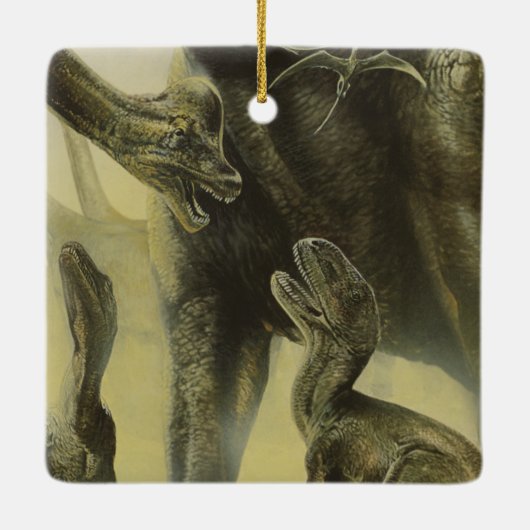  dinosaurussen, Torvosaurus en Brachiosaurus Keramisch Ornament (Achterkant)