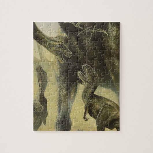  dinosaurussen, Torvosaurus en Brachiosaurus Legpuzzel (Verticaal)