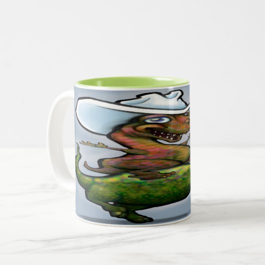 Dinosaurussen Two-Tone Coffee Mok (Voorkant links)
