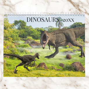 Dinosaurussen Tyrannosaurus Raptor Jura Elk Jaar Kalender
