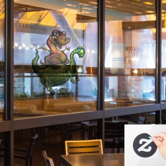 Dinosaurussen Venster Cling Raamsticker (Restaurant Raam)