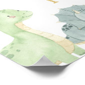 Dinosaurussen Verjaardag Eerste jaar Foto Mijlpaal Poster (Hoek)