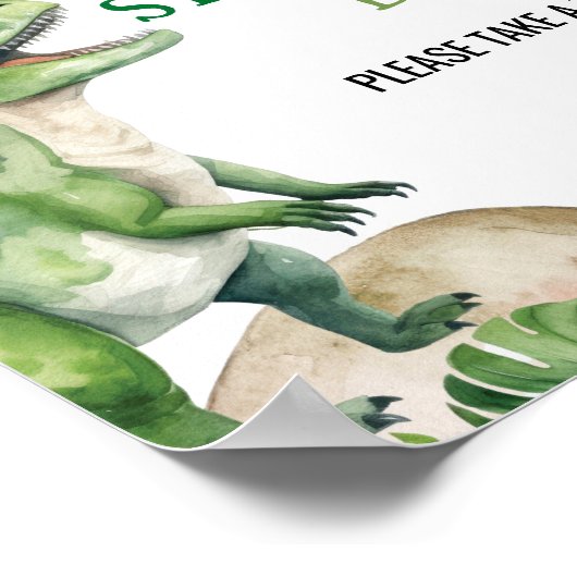 Dinosaurussen Verjaardag gunst teken Poster (Hoek)