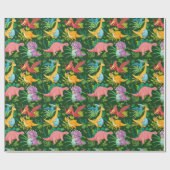 Dinosaurussen. Verpakkingspapier Cadeaupapier (Vlak)
