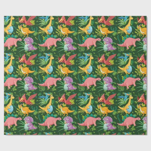 Dinosaurussen. Verpakkingspapier Cadeaupapier (Vlak)
