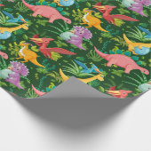 Dinosaurussen. Verpakkingspapier Cadeaupapier (Hoek)