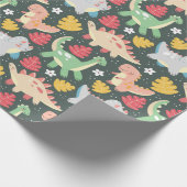 Dinosaurussen. Verpakkingspapier Cadeaupapier (Hoek)