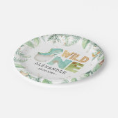 Dinosaurussen Wild One 1st Birthday Paper Bord (Gekanteld)