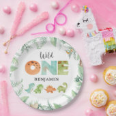 Dinosaurussen Wild One Birthday Paper Bord (Feest)