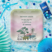 Dinosaurussen wilden baby's eerste verjaardag papieren bordje (Feest)