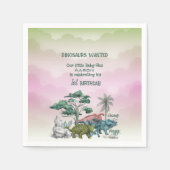 Dinosaurussen wilden baby's eerste verjaardag servet (Voorkant)