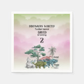 Dinosaurussen wilden peuter 2e. Birthday Servet (Voorkant)